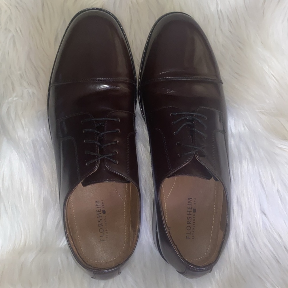 2 for $50 Florsheim Dress Shoes Men's Size 9.5 D Broxton Cap-Toe Leather - Picture 4 of 16